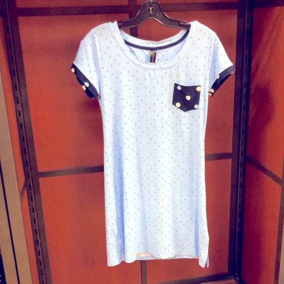 Womens Poly Spandex Peached Jersey Sleepshirt with cuffs, Chest pocket & slits - Picture 1 of 3